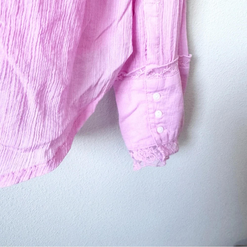 Free People Clemence Button Down in Pink - Picture 12 of 15